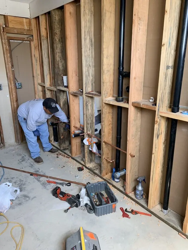 Commercial rough-in plumbing for Water Heater Replacement in Central Rocklin